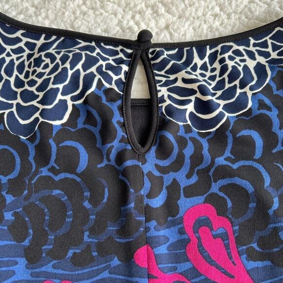 Laundry by Shelli Segal 3/4 Sleeve Printed Multicolor Dress Women's Size Small - Picture 6 of 9